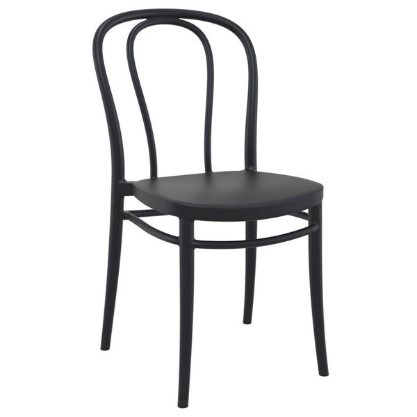 Siesta Exclusive Victor Resin Outdoor Chair, Black ISP252-BLA